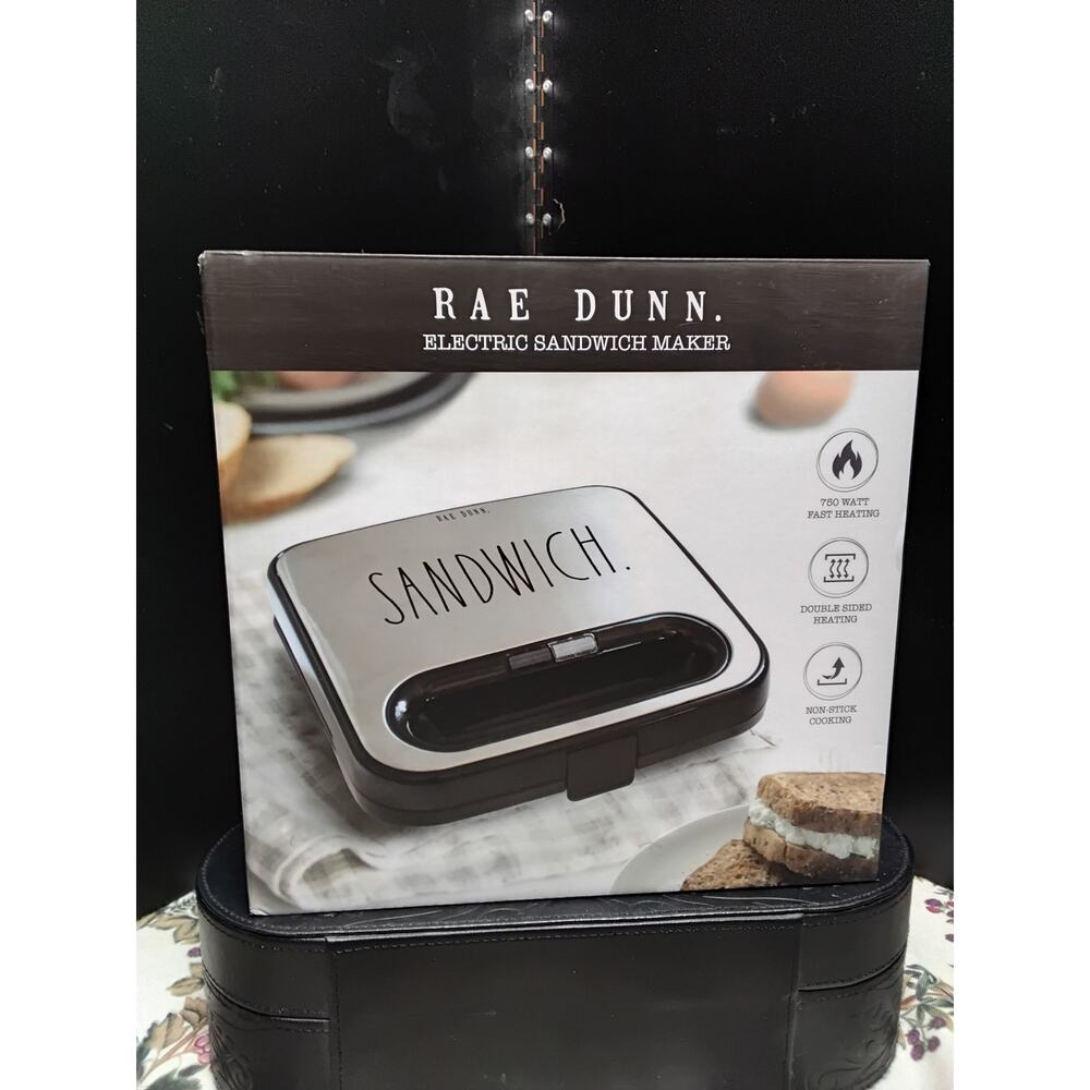 RAE DUNN ELECTRIC SANDWICH MAKER Sandwiches, French toast, Olelettes & more Box